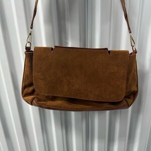 No Name and Brown Suede Shoulder Bag